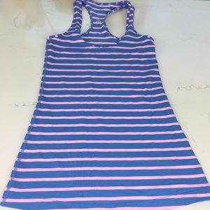 Lululemon Coll Racerback tank  Blue/Pink Stripe